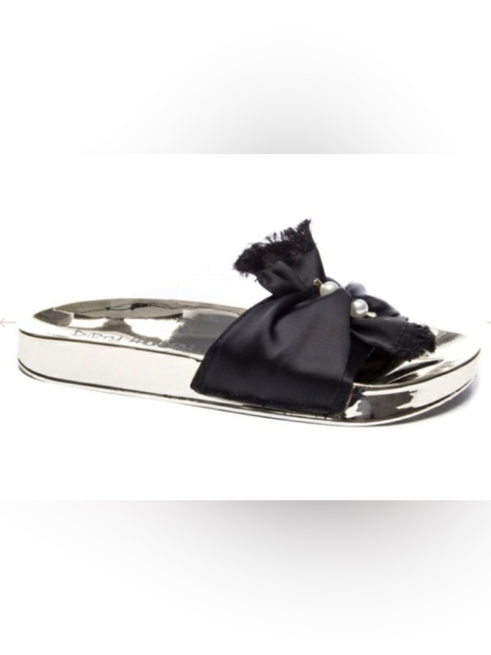 Dirty Laundry May Knotted Slid Sandals Black /Gold Size 8